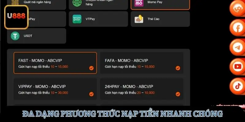 Đa dạng phương thức nộp nhanh chóng