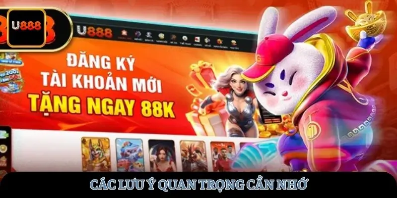 Các lưu ý quan trọng cần nhớ